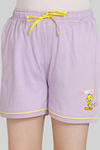 Zivame Girls Looney Tunes Knit Cotton Shorts - Lilac Breeze — thumbnail 5